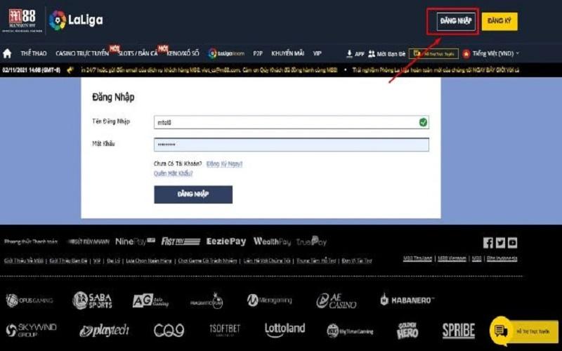 Đăng nhập M88 rất đơn giản