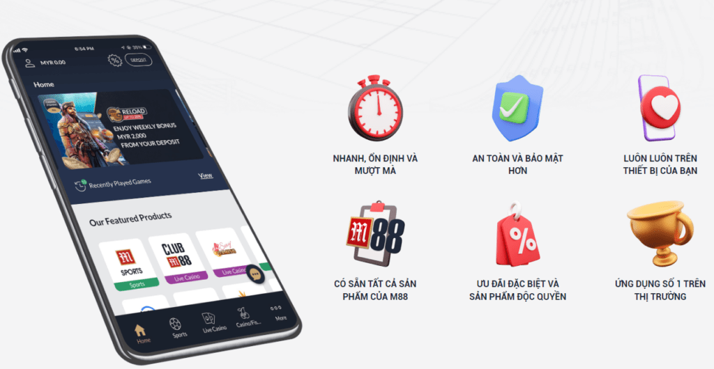 Các bước tải app M88 cho Android và iOS rất đơn giản, nhanh chóng