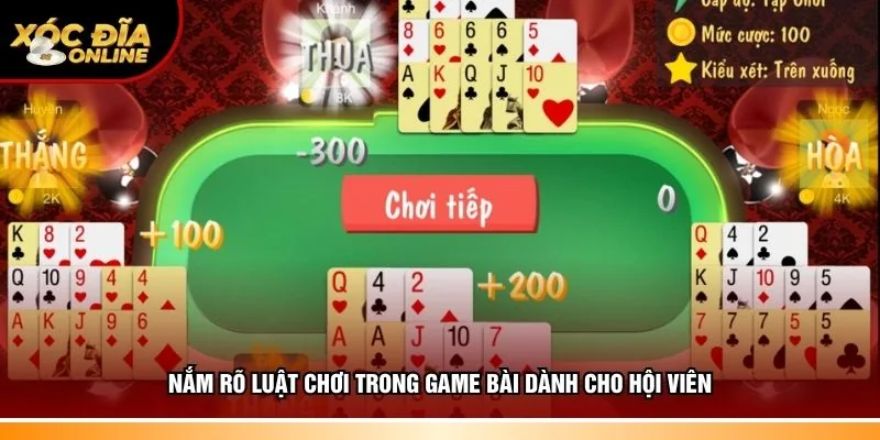 Hiểu đầy đủ luật chơi trong game bài dành cho hội viên