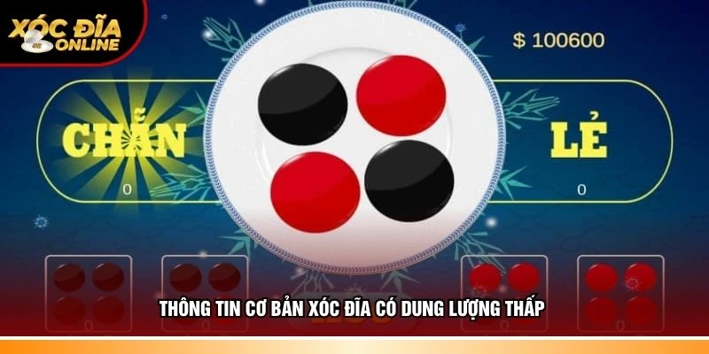 Khái niệm cơ bản xóc đĩa có dung lượng thấp 